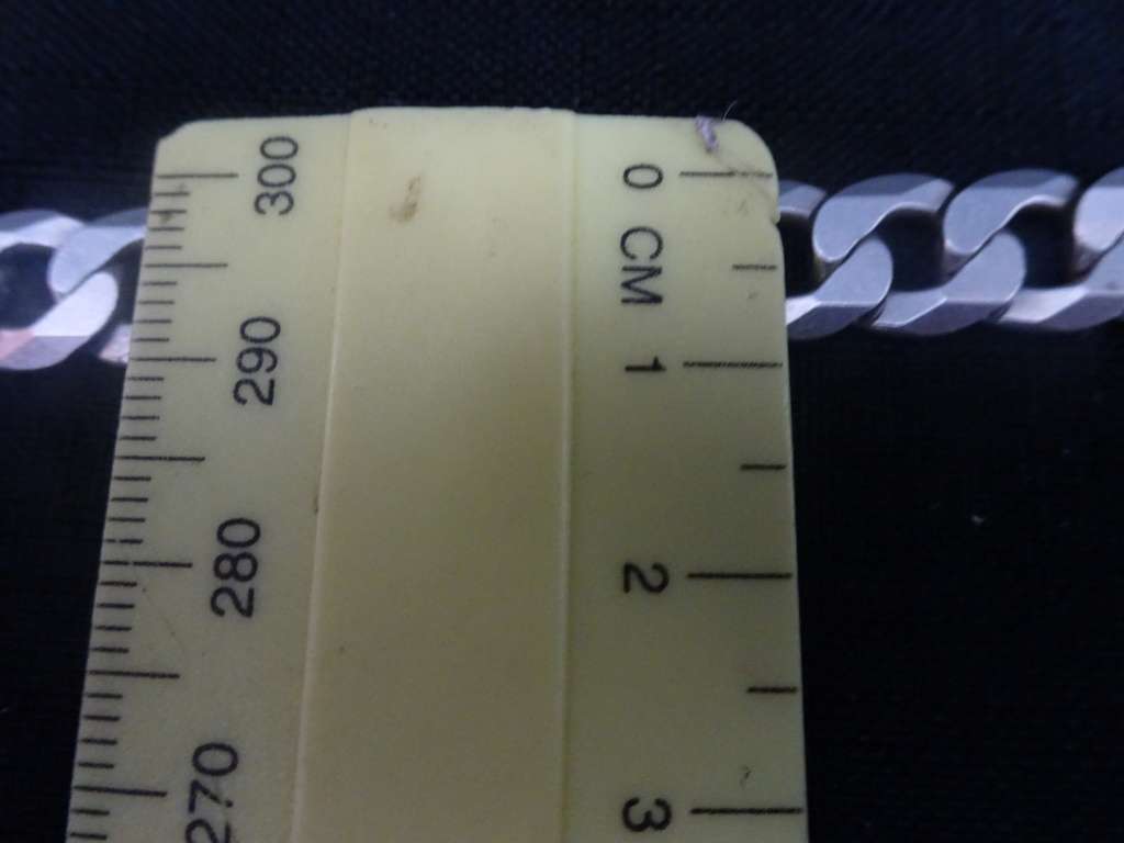 Stunning Vintage Sterling Silver Curb Link Men's Chain - Clearly Marked 925 - (52 Grams)