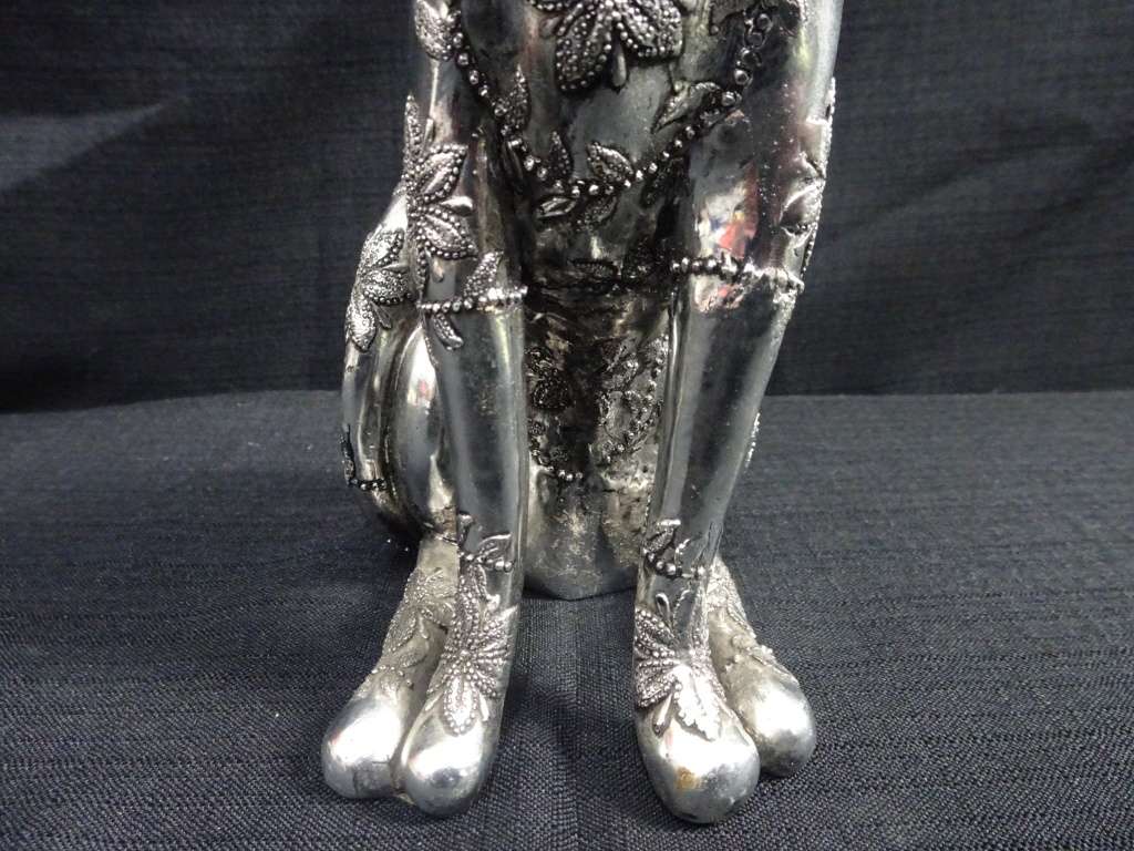 Stunning Funky Electroplating Resin Cat Ornament - In Excellent Condition