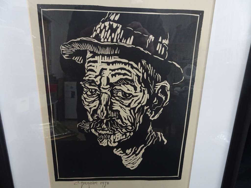 Gregoire Boonzaier(SA 1909 -2005) "Mogadi Boom" Dated 1978 Linocut (See Description)