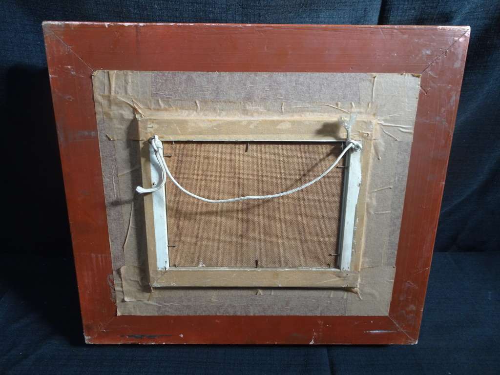 Stunning Oil On Board "Farm Sceen" By June Tuckett In Beautiful Gilded Frame -In Excellent Condition