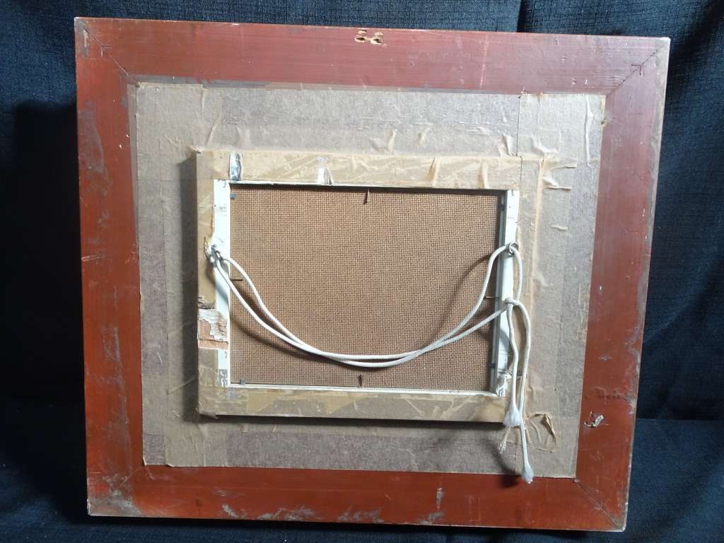 Oil On Board "Donkey Car Scene" By June Tuckett In Beautiful Gilded Frame -In Excellent Condition