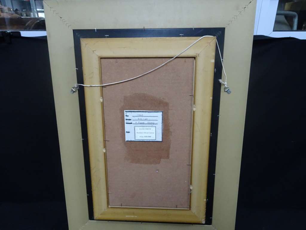 Magnificent Oil On Board "Man Playing Guitar With Lady" By Danie Smith - In Stunning Frame