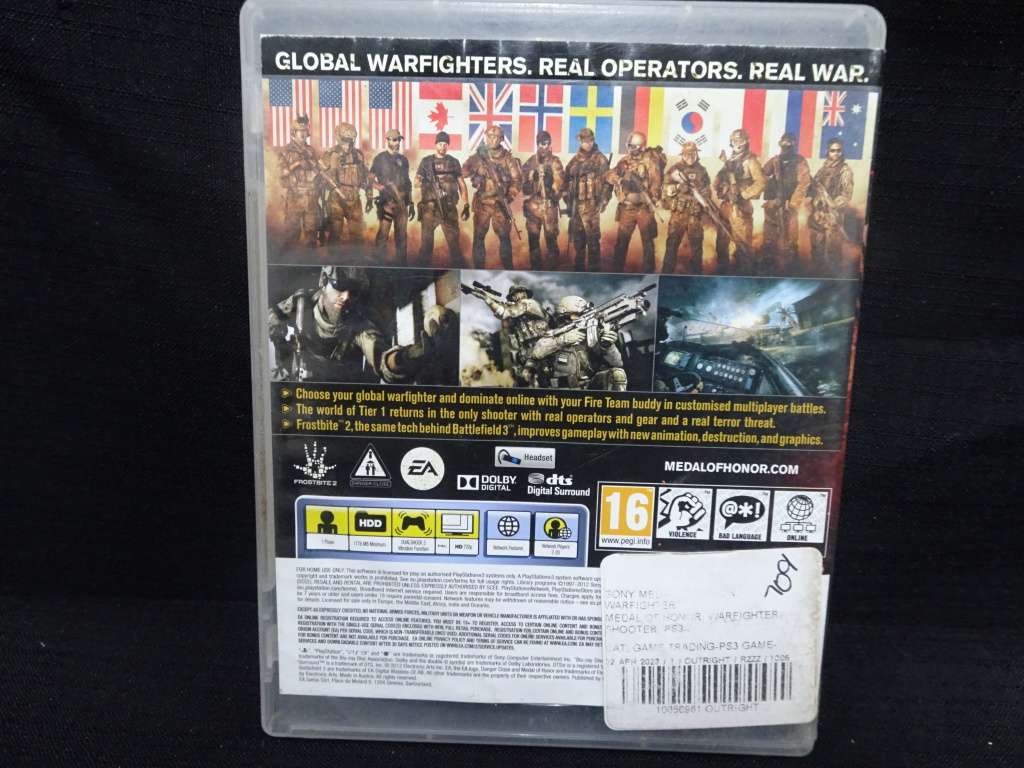 Play Station 3 (PS3) - Medal Of Honor Warfighter - In Good Condition