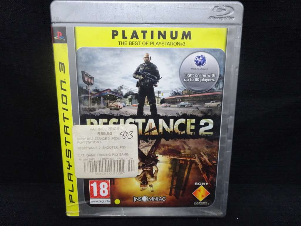 Play Station 3 (PS3) - Platinum - Resistance 2 - In Good Condition