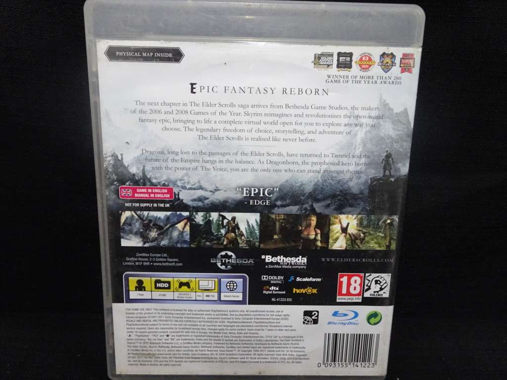 Play Station 3 (PS3) - The Elder Scrolls V - Skyrim - In Good Condition