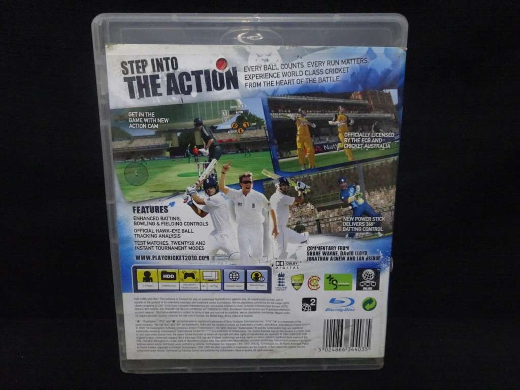 Play Station 3 (PS3) - International Cricket 2010 - In Good Condition