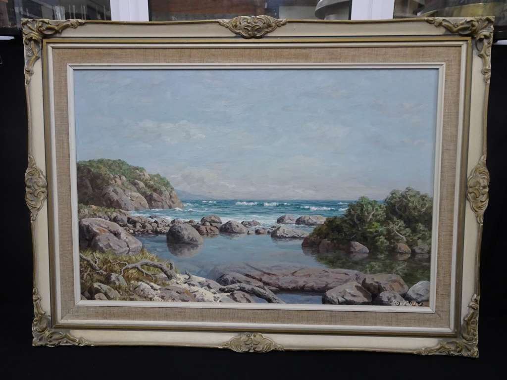 Stunning Large Oil On Board "Seascape" By Roy Cecil Taylor South African | 1919 - 2000