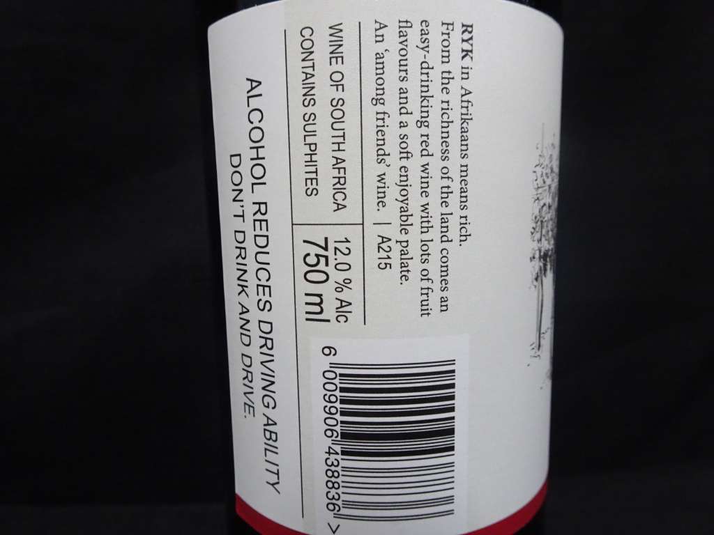 Sealed 750ml Bottle Of Classic Red RYK Wine - See My Description