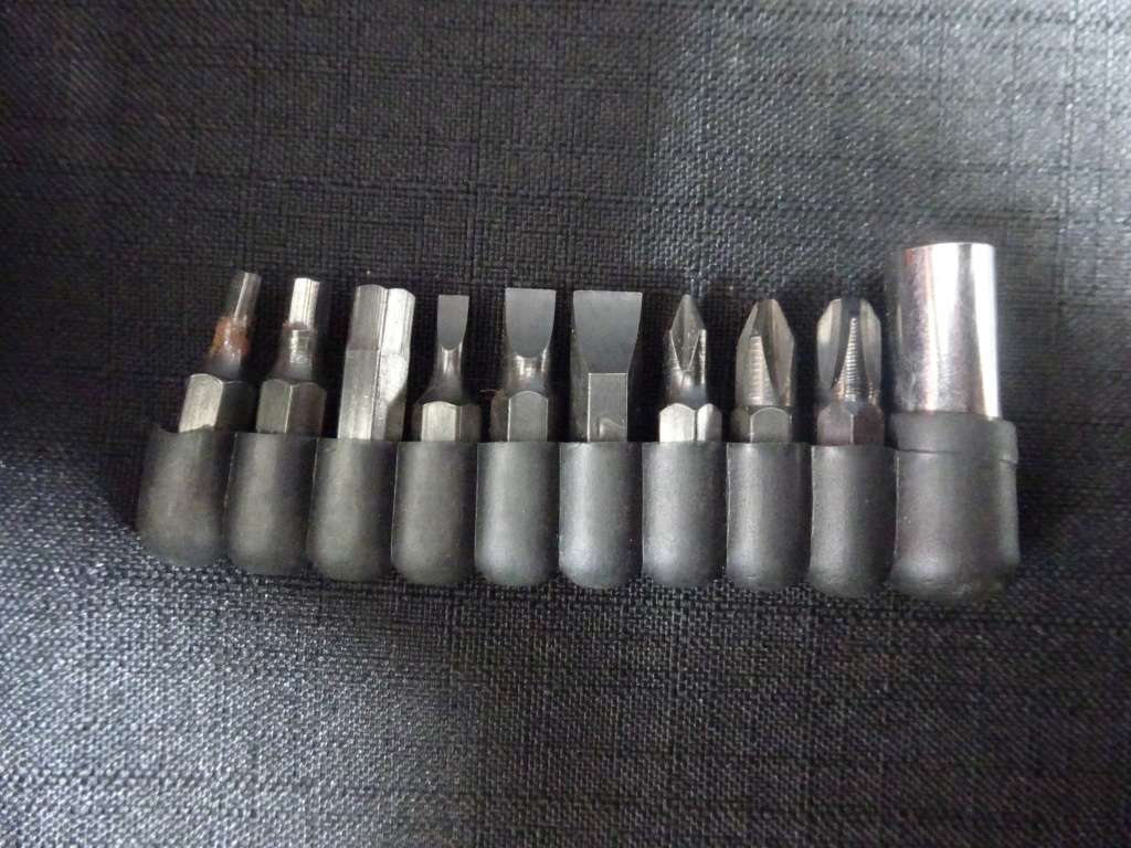 BFGoodrich Stainless Steel Wood Handle Multi Tool with Bits And Bag- See My Description