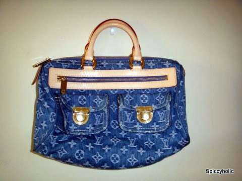 Blue denim LV bag.