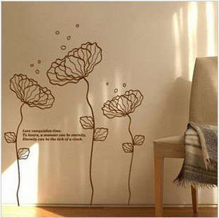 @ very pretty Home decor wall stickers pvc - Water lily - waterproof  - cheap and convenient @
