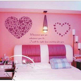 @ forever love - Home decor wall stickers pvc  - waterproof - cheap and convenient @