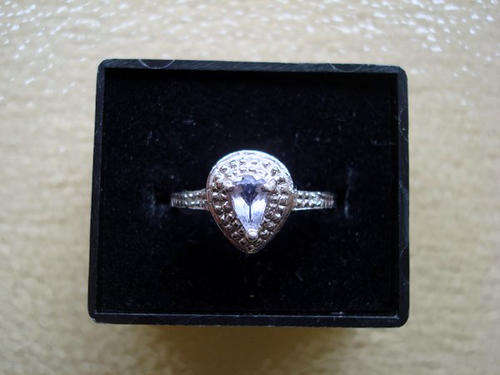 Genuine Tanzanite and Diamond Ring