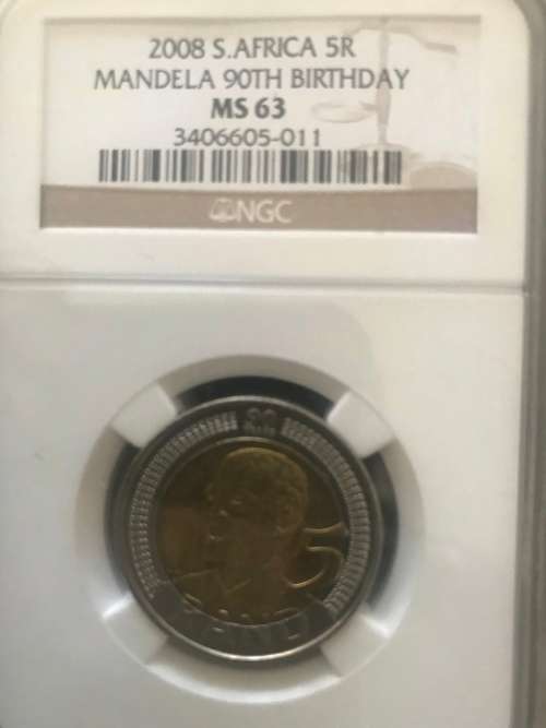 2008  NGC MANDELA 90TH BIRTHDAY MS 63- R5