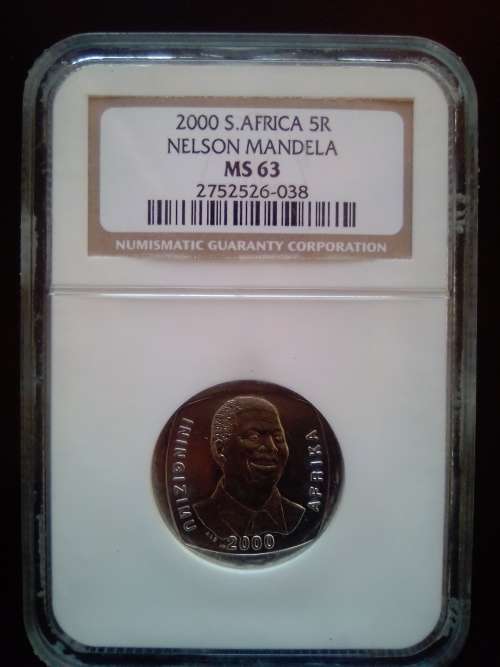 2000 NGC NELSON MANDELAR5 COIN  MS - 63