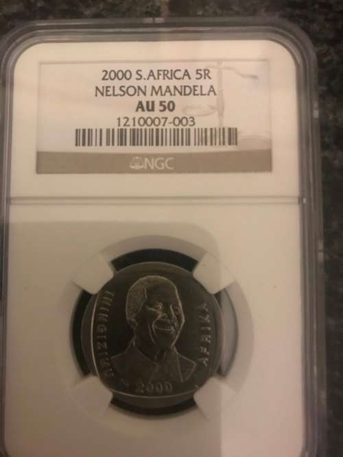 2000 NGC Graded R5 NELSON MANDELA AU 50