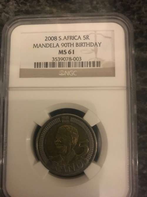 2008 NGC Graded R5 NELSON MANDELA MS 61