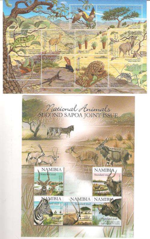 SELECTION OF 25 NAMIBIA SHEETS/ SHEETLETS. AS LISTED BELOW. GOOD VALUE .