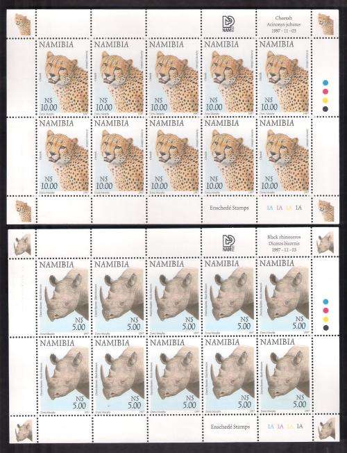 NAMIBIA 1997. 3RD DEFS."FAUNA & FLORA" . SELECTION OF SHEETLETS.U/M/MINT. AS PER SCANS. GOOD VALUE.