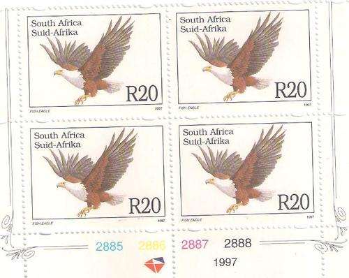 RSA 1997 SACC 1001 R20 FISH EAGLE CONTROL BLK . U/M/MINT.