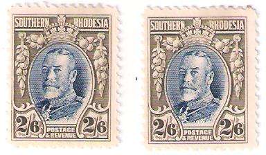 S/RHODESIA SACC 28 2/6 . 1 UN/MINT. 1 STAMP UNUSED NO GUM. SELLING AS IS. CV +-R 1400