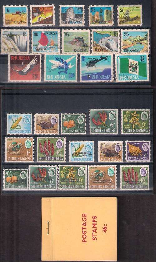 RHODESIA SELECTION. MINT/USED/CTO/BOOKLET ETC ON STOCK CARDS. GOOD VALUE AS PER SCANS.