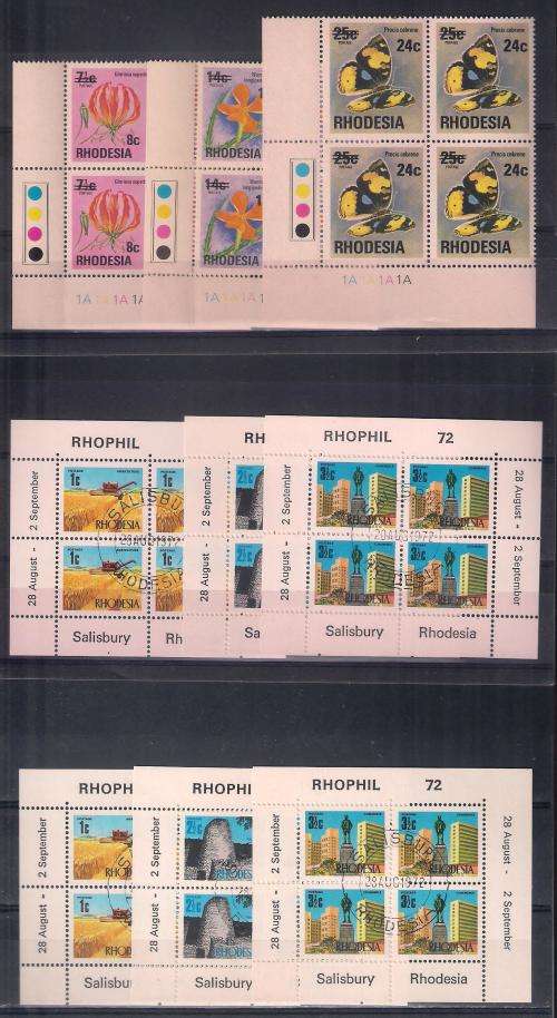 RHODESIA SELECTION. MINT/USED/CTO/BOOKLET ETC ON STOCK CARDS. GOOD VALUE AS PER SCANS.