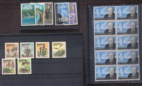 RHODESIA SELECTION. MINT/USED/CTO/BOOKLET ETC ON STOCK CARDS. GOOD VALUE AS PER SCANS.