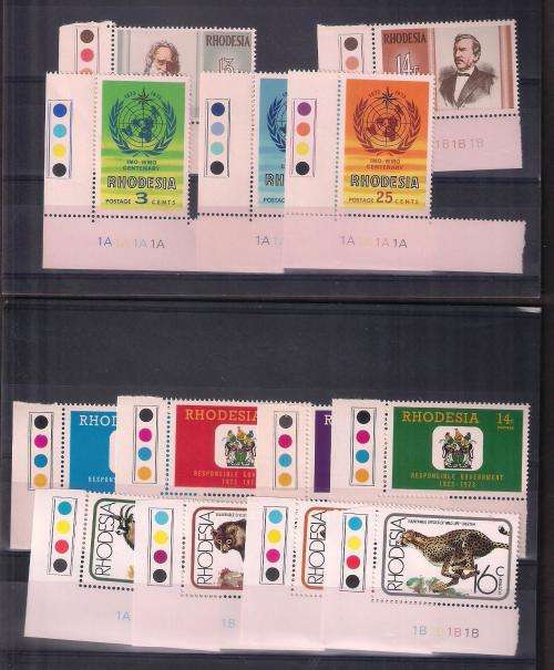 RHODESIA SELECTION. MINT/USED/CTO/BOOKLET ETC ON STOCK CARDS. GOOD VALUE AS PER SCANS.
