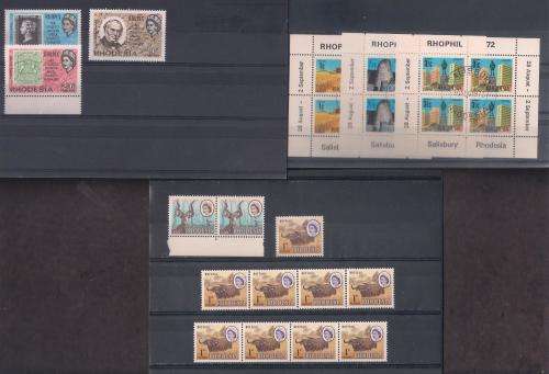 RHODESIA SELECTION. MINT/USED/CTO/BOOKLET ETC ON STOCK CARDS. GOOD VALUE AS PER SCANS.