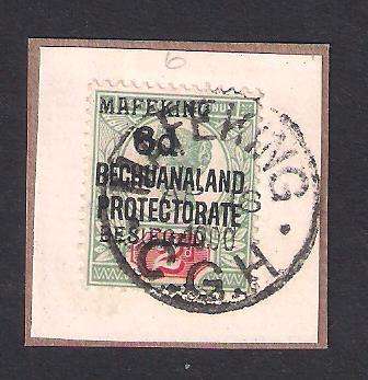 MAFEKING SIEGE.1900. SACC 10. 6d ON 2d. CV R1700. USED. GREAT STAMP.