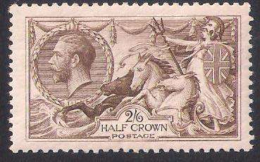 GREAT BRITAIN. 2/6 SEAHORSE U/M/MINT. SG 414.CV 160GBP. CHOCOLATE BROWN.AS PER SCANS. SELLING AS IS.
