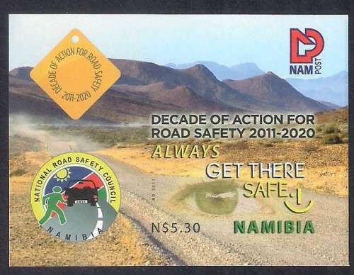 NAMIBIA. 2010. "ROAD SAFETY" "IMPERFORATED MINI SHEET" SACC 711. UMM. SCARCE.