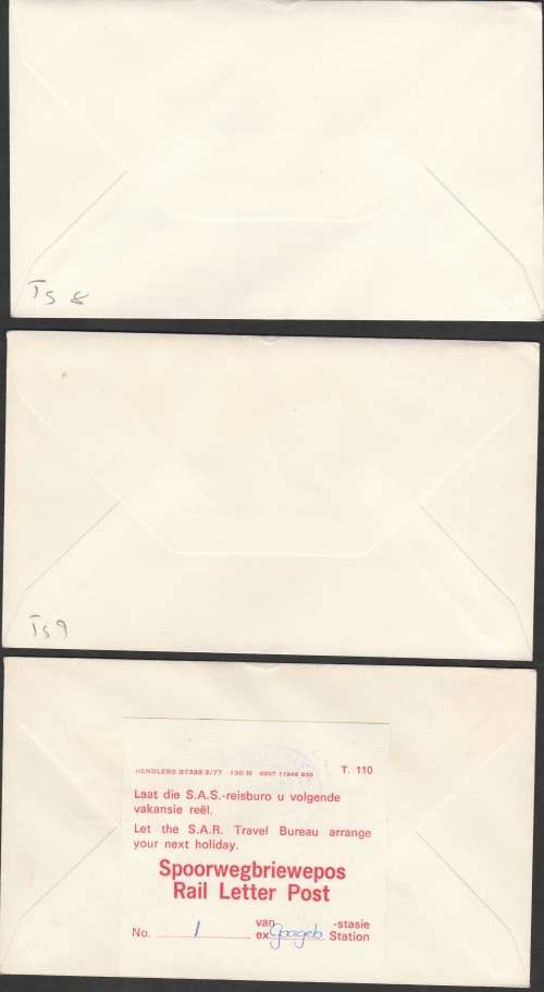 SELECTION OF S.W.A. RAIL LETTERS/SPOOR BRIEF AS PER SCANS. LOVELY ITEMS.