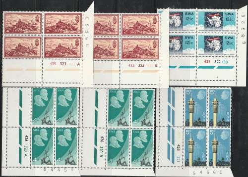 SWA 1971 10TH ANNIVERSARY OF REPUBLIC. SACC 240-243 CONTROL BLOCKS. CV R1830. UMM.