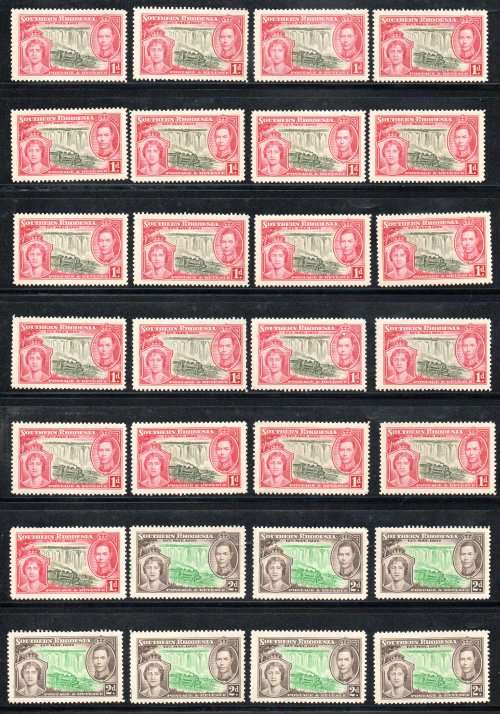 SOUTHERN/NORTHERN RHODESIA BULK DUPLICATED UMM CLEARANCE LOT. HIGH CAT VALUE. GREAT RESALE VALUE.