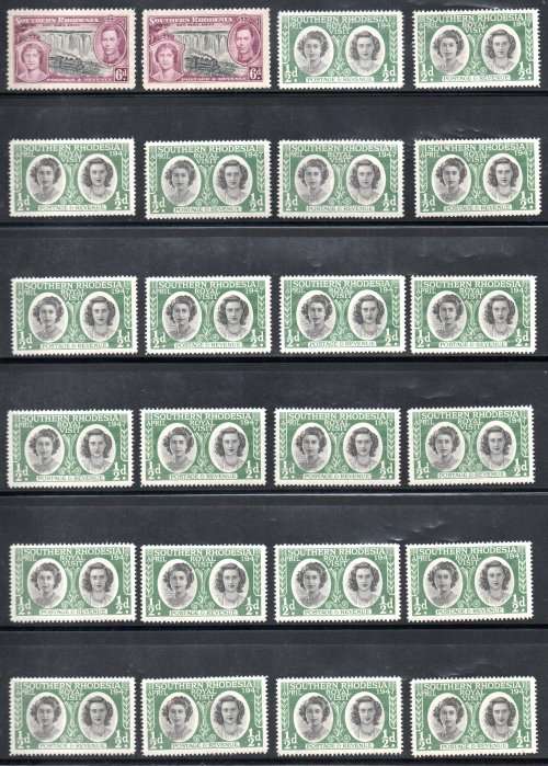 SOUTHERN/NORTHERN RHODESIA BULK DUPLICATED UMM CLEARANCE LOT. HIGH CAT VALUE. GREAT RESALE VALUE.