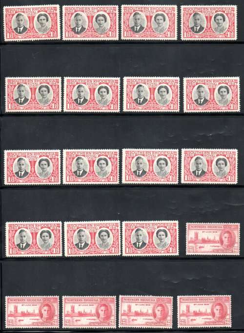 SOUTHERN/NORTHERN RHODESIA BULK DUPLICATED UMM CLEARANCE LOT. HIGH CAT VALUE. GREAT RESALE VALUE.