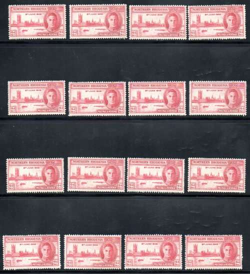 SOUTHERN/NORTHERN RHODESIA BULK DUPLICATED UMM CLEARANCE LOT. HIGH CAT VALUE. GREAT RESALE VALUE.