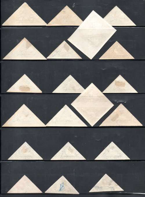 SWA 1926-7 TRIANGULAR STAMPS OF SA OVPT MINT/USED LOT. AS PER SCANS. GOOD VALUE.