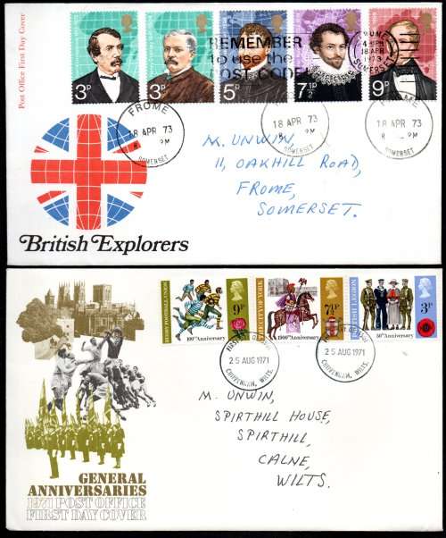 GB SELECTION OF (X23) USED FDCs. CONDITION FAIR TO GOOD. AS PER SCANS. NICE LOT.