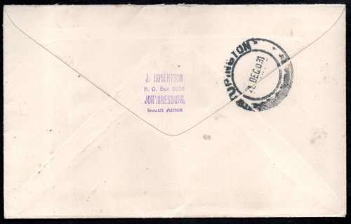 UNION 1931 AIRMAIL COVER FROM JOHANNESBURG TO UPINGTON. AS PER SCANS. AWESOME ITEM.