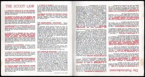 UNION 1957 BADEN-POWELL CENTENARY/50 YRS OF SCOUTING FOLDER. (X2) POSTER STAMP SHEETS INSIDE. READ.