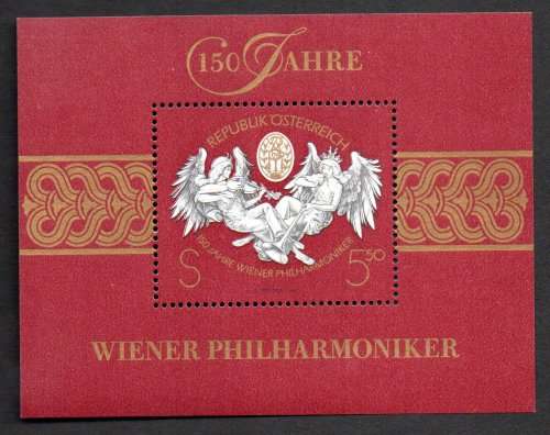 AUSTRIA 1992 150TH DEATH ANNIV OF VIENNA PHILHARMONIC ORCHESTRA UMM M/SHEET. SGMS2291. NICE ITEM.