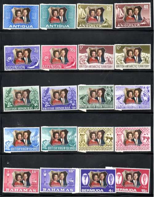 COMMONWEALTH ROYALTY BULK LOT (SHEETS etc) + STANLEY GIBBONS ROYAL WEDDING EMPTY ALBUM. X100 PAGES