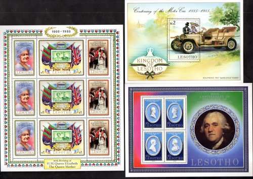 LESOTHO SELECTION OF UMM MINI SHEETS ETC (ODD CTO). AS PER (X8) SCANS. GOOD VALUE LOT.