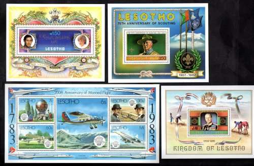 LESOTHO SELECTION OF UMM MINI SHEETS ETC (ODD CTO). AS PER (X8) SCANS. GOOD VALUE LOT.