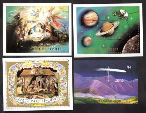 LESOTHO SELECTION OF UMM MINI SHEETS ETC (ODD CTO). AS PER (X8) SCANS. GOOD VALUE LOT.