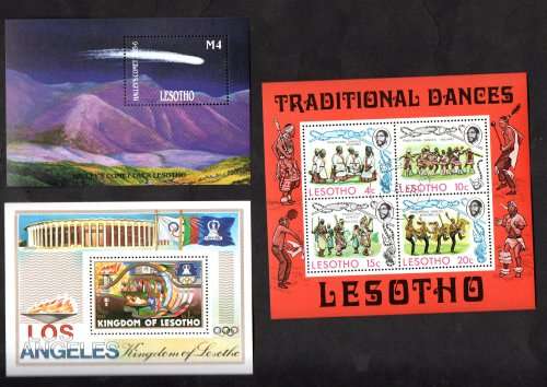 LESOTHO SELECTION OF UMM MINI SHEETS ETC (ODD CTO). AS PER (X8) SCANS. GOOD VALUE LOT.