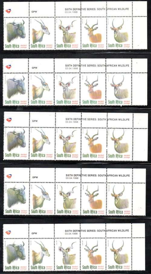 RSA 1998 6TH DEF (X7) UMM STRIPS GREY/YELLOWISH FRONT DD 3/4/98. SWISS TYPE PAPER. PINK BACK.